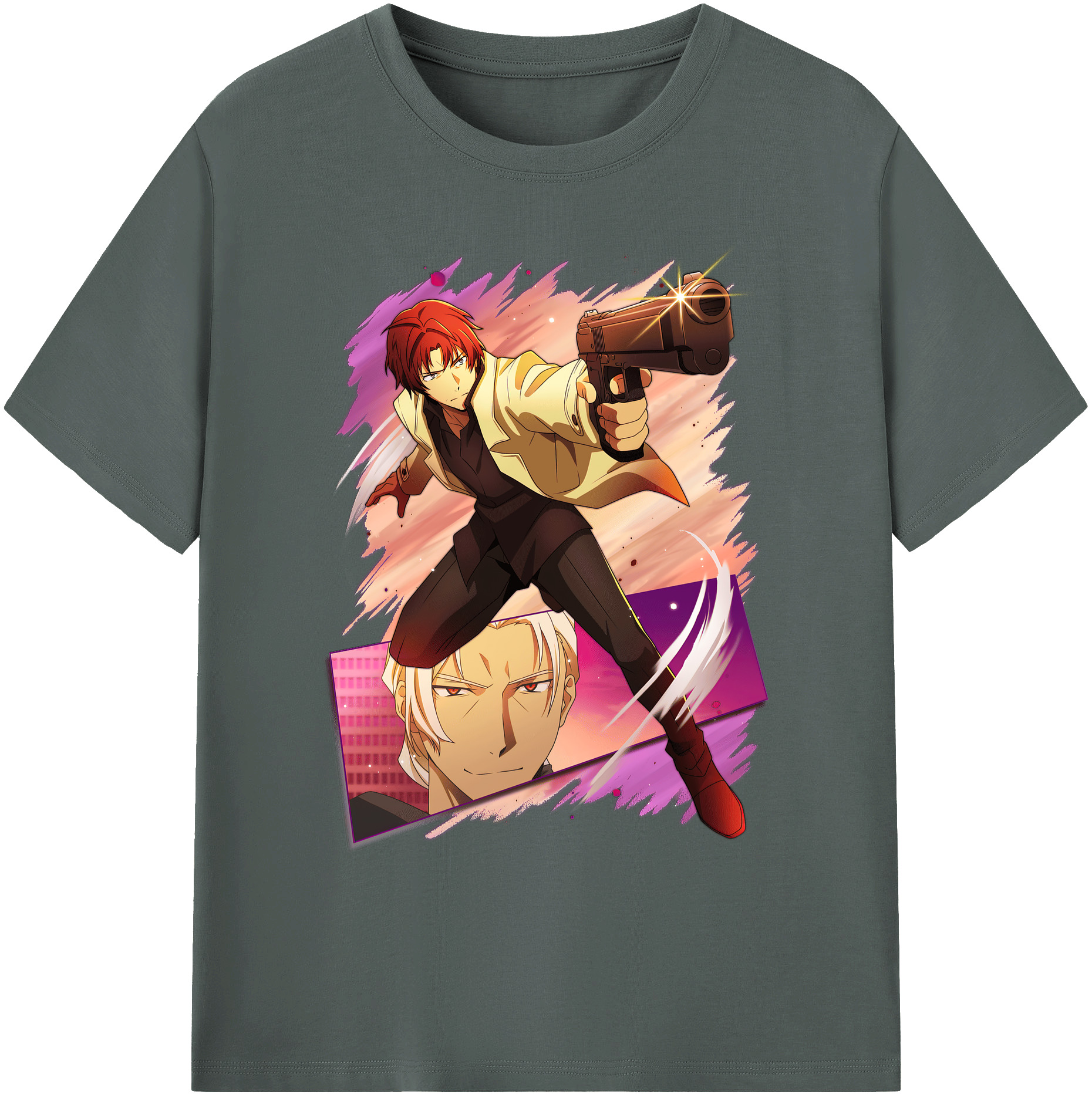 （画像用） 文豪ストレイドッグス Bungo Stray Dogs 綿100％ メンズ半袖Tシャツ｜肌触りやわらか＆通気性